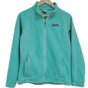 Columbia Green Full Zip Fleece Jacket Size Kids XL